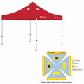 10' x 10' Red Rigid Pop-Up Tent Kit, Full-Color, Dynamic Adhesion (4 Locations)